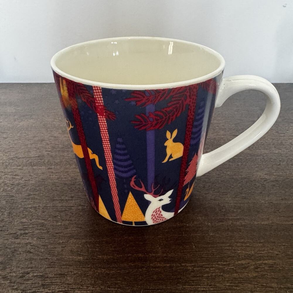 Starbucks Holiday 2017 Coffee Mug Cup 18 oz Folk Art Woodland Creatures Forest